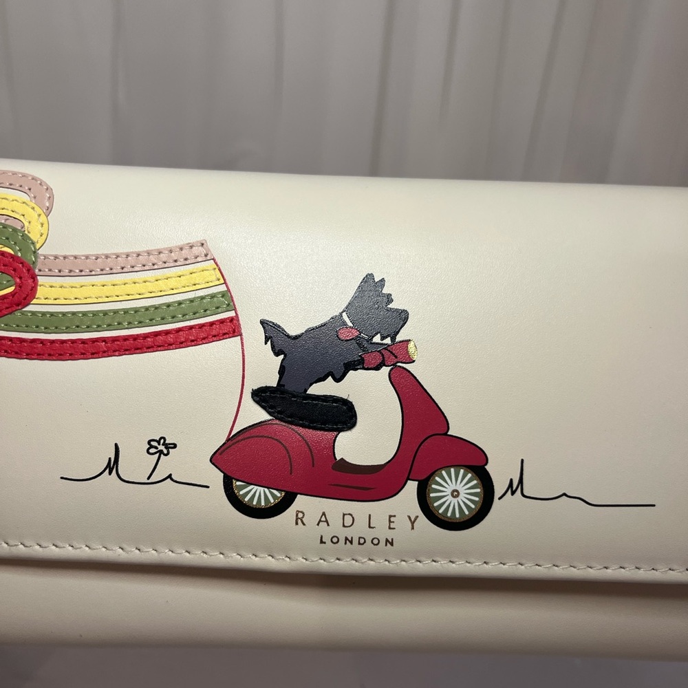 Radley London Cream Wallet with Red Scooter Motif - Picture 5 of 5
